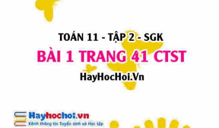 Bài 1 trang 41 Toán 11 tập 2 Chân trời sáng tạo